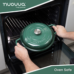 Shallow Cast Iron Dutch Oven Casserole Pot (Multiple Colours & Sizes) by Nuovva