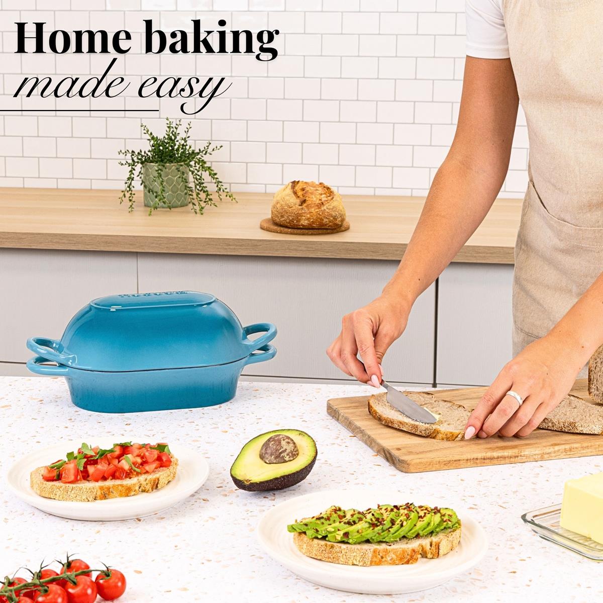 Enamelled Cast Iron Bread Loaf Pot – 22.5 × 14cm, Dutch Oven (Multiple Colours), by Nuovva