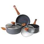 Kitchen Cookware Set with Lids – 5-Pieces (Multiple Colours)