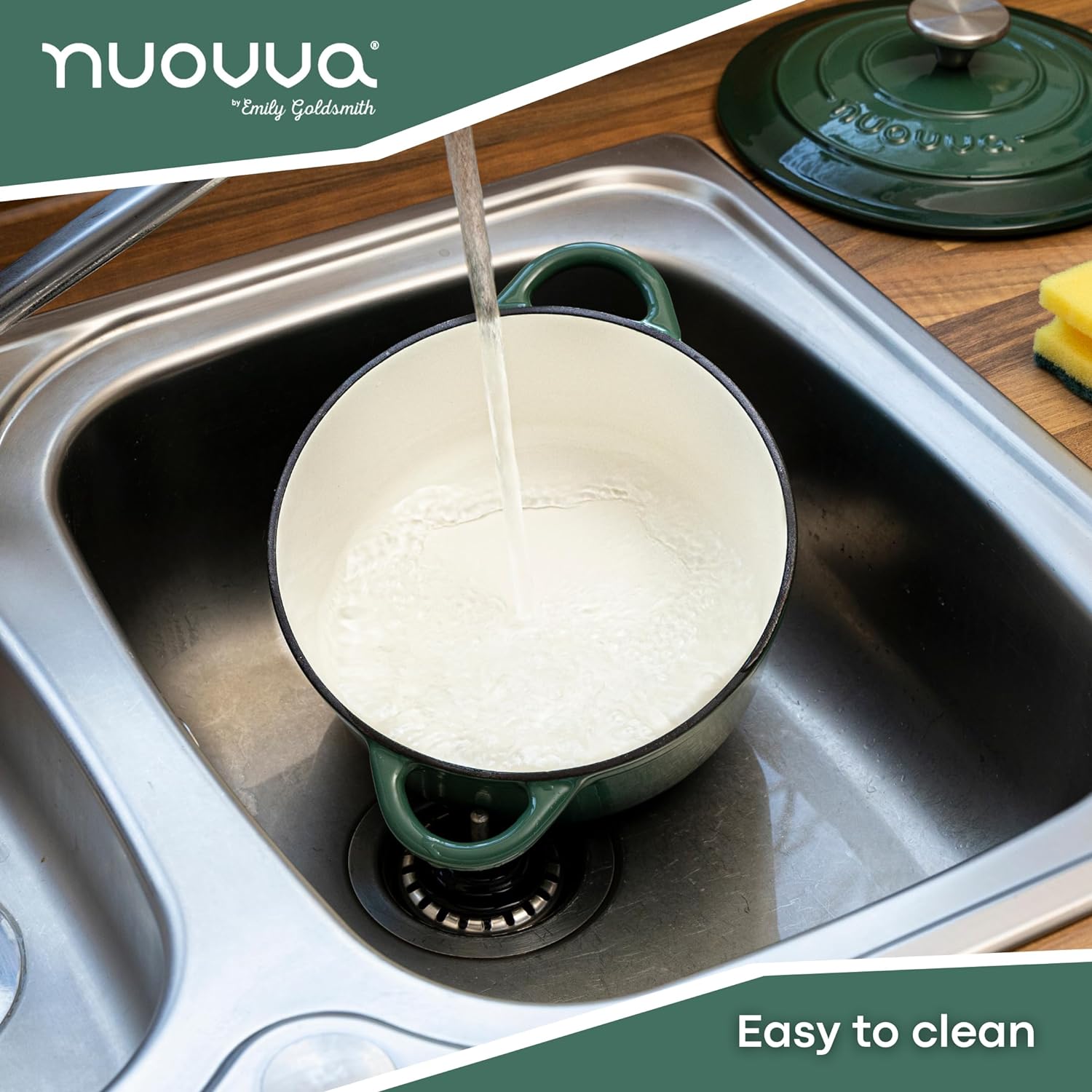 Enamelled Cast Iron Casserole Pot - 22cm - 2.9L (Multiple Colours)