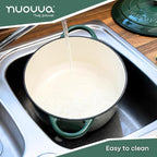 Enamelled Cast Iron Dutch Oven Casserole Pot (Multiple Colours & Sizes)