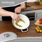 Shallow Cast Iron Dutch Oven Casserole Pot (Multiple Colours & Sizes) by Nuovva