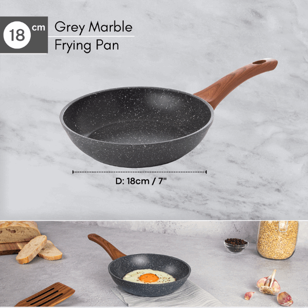 Marble Granite Induction Non-Stick Frying Pan - 18cm, by Nuovva
