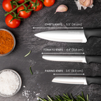 Kitchen Knife Set, Stainless Steel Non-Stick Blades - 3 pieces (Multiple Colours), by Nuovva