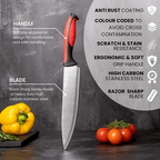 Sharp Kitchen Knife Set With Acrylic Block, 6 piece (Multiple Colours), by Nuovva