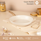 Cream Induction Non-Stick Frying Pan - 26cm, by Nuovva