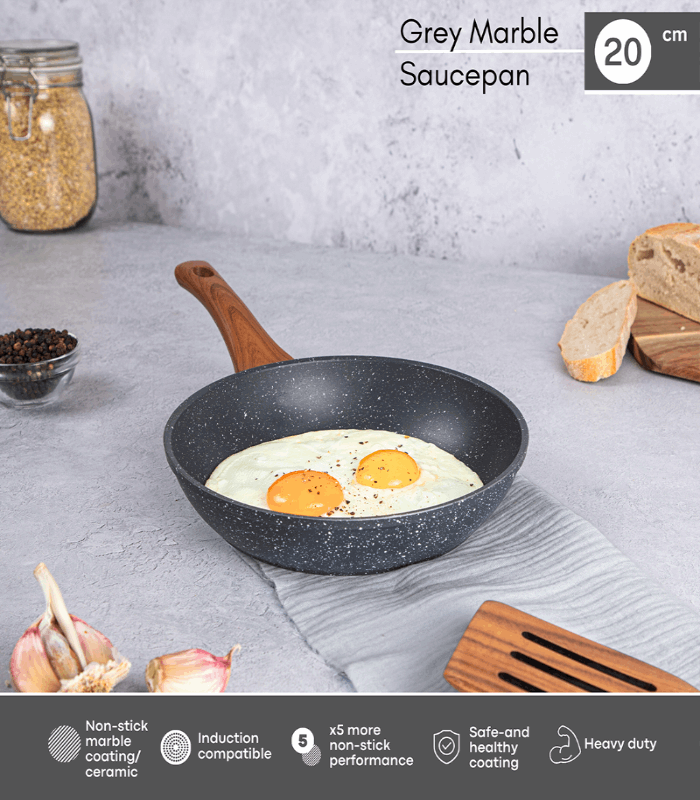 Marble Granite Induction Non-Stick Frying Pan - 20cm, by Nuovva