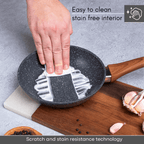 Marble Granite Induction Non-Stick Frying Pan - 20cm, by Nuovva