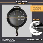 Pre-Seasoned Cast Iron Skillet - 12 inch (30cm)