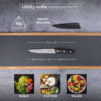 Japanese Steel Damascus Style Kitchen Knives with Pakkawood Handles - Multiple Variants, by Nuovva