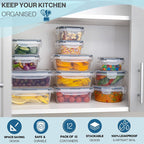 Airtight Food Storage Containers Sets (Multiple Sizes) by Nuovva
