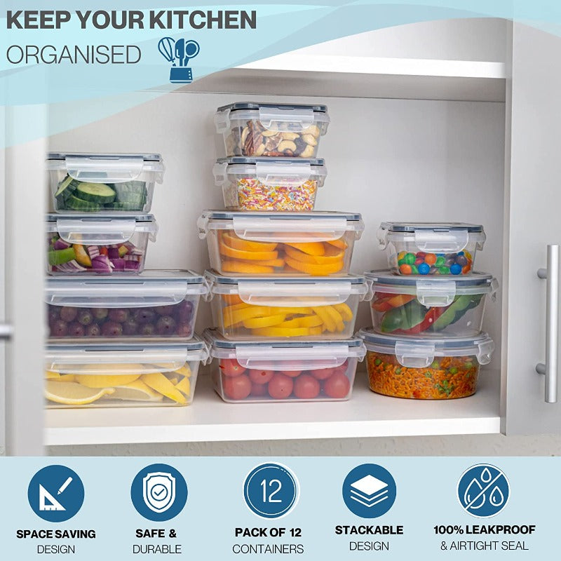 Airtight Food Storage Containers Sets - 20 pieces, by Nuovva