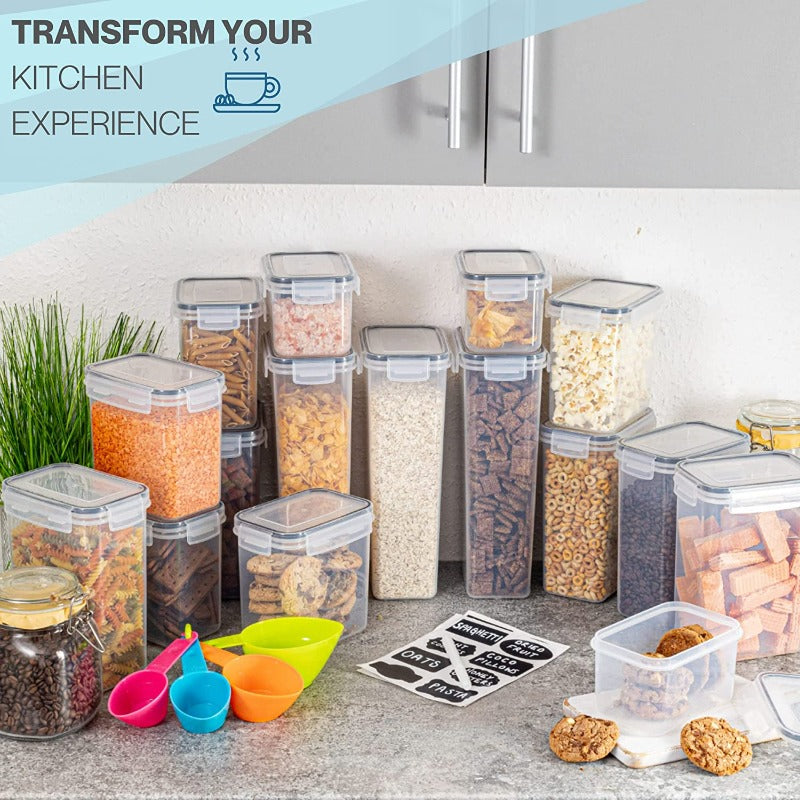 Cereal Storage Containers For Pantries Airtight BPA-Free 4L - 6pcs, by Nuovva