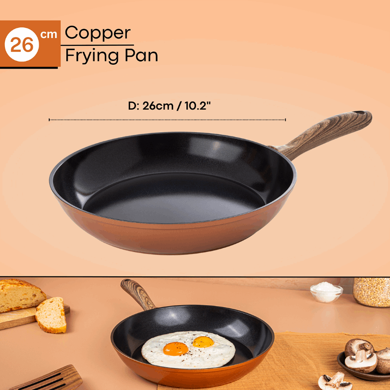 Cream Induction Non-Stick Frying Pan (Multiple Sizes), by Nuovva