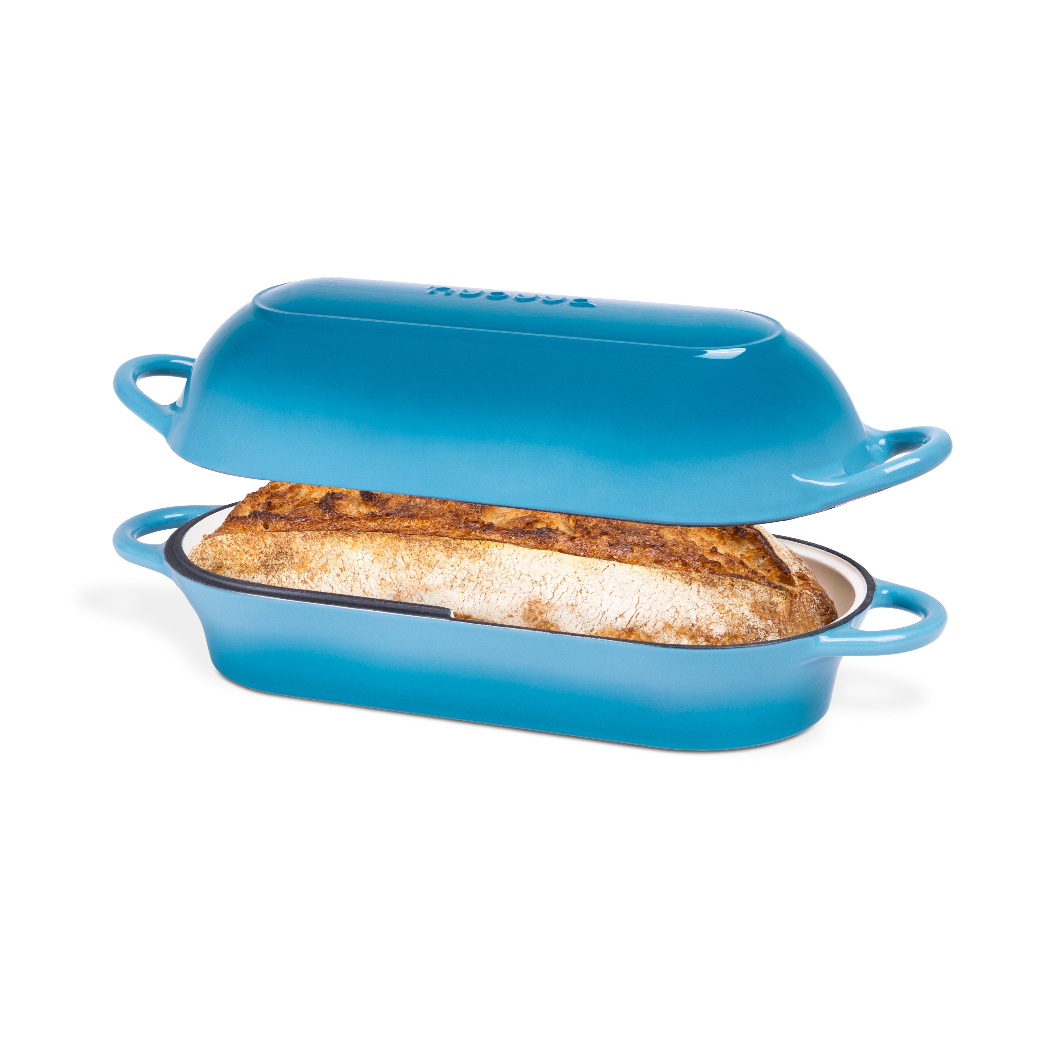 Enamelled Cast Iron Bread Loaf Pot – Non-Stick Dutch Oven, 32cm x 14cm (Multiple Colours),by Nuovva