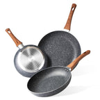 Frying Pan Set 3Pcs - 20cm, 24cm, 28cm (Multiple Colours)