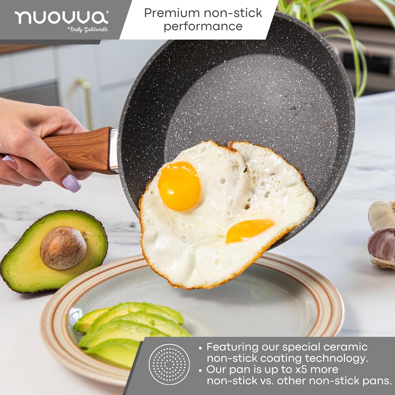 Granite Kitchen Cookware Set of 35, 15, 8, 5pcs with Lids (Multiple Set Sizes)