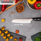 Professional Santoku Knife - 7 Inch, by Nuovva