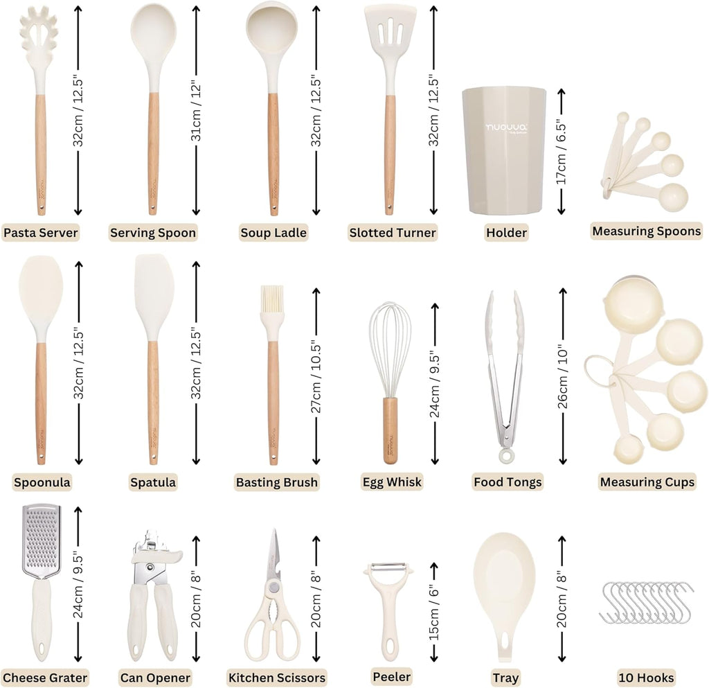 35pcs Kitchen Cooking Utensils Set - Multiple Colours