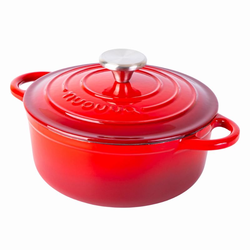 Enamelled Cast Iron Casserole Pot - 20cm - 2L (Multiple Colours)