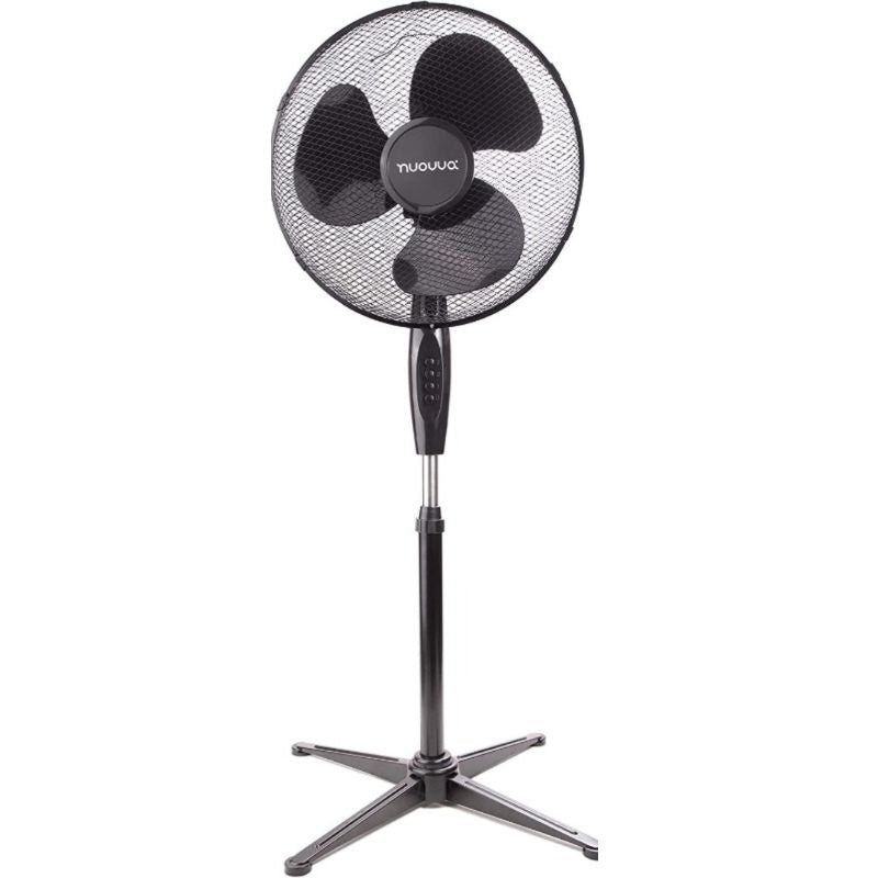 Oscillating 3-Speed Pedestal Fan (16inch) Black/White