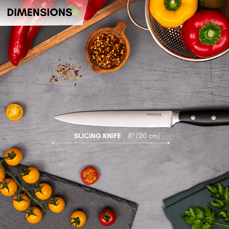 Stainless Steel Slicing Filleting Knife 8 Inch, by Nuovva