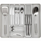 Light Grey Expandable Cutlery Drawer Organiser Divider, by Nuovva