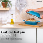 Enamelled Cast Iron Bread Loaf Pot – 22.5 × 14cm, Dutch Oven (Multiple Colours), by Nuovva