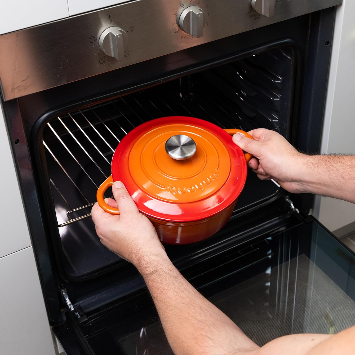 Enamelled Cast Iron Casserole Pot - 20cm - 2L (Multiple Colours)