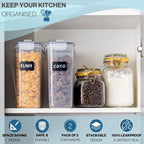4L Cereal Storage Containers Pantry Organisers (2, 3, 4, 6 & 8 Pieces)