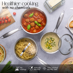 Stainless Steel Cookware Set of 17, 14, 8, 6, 5 with Lids – by Nuovva