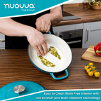 Shallow Cast Iron Dutch Oven Casserole Pot (Multiple Colours & Sizes) by Nuovva