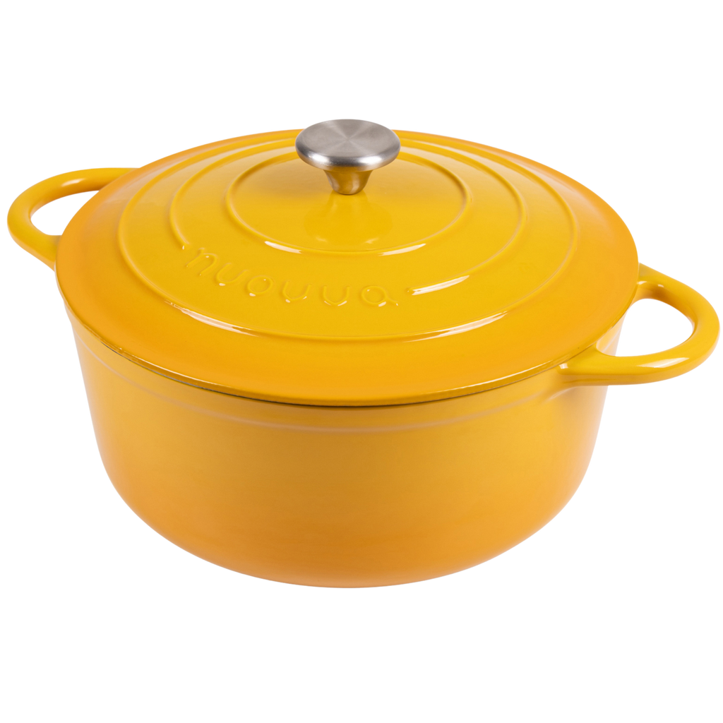 Cast Iron Dutch Oven, Casserole Pot - 28cm, 6L (Multiple Colour - Pastel Shades)