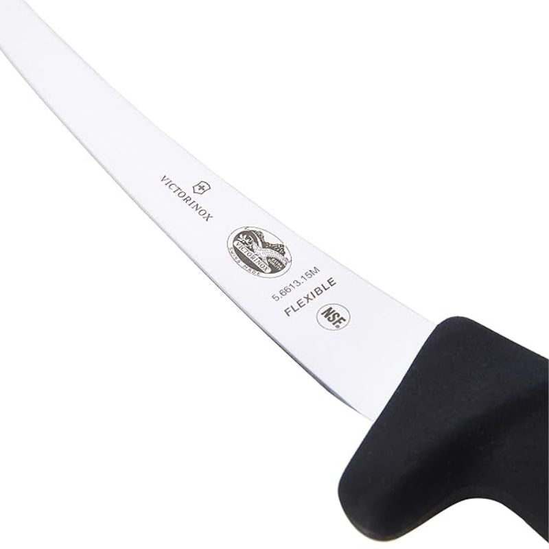 Victorinox GL275 Fibrox Safety Grip Flexible Boning Knife | 15 cm | Black