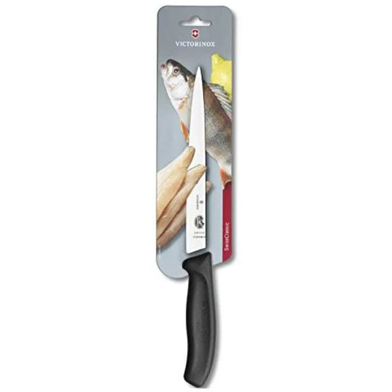 Victorinox Swiss Classic Filleting Knife (20cm) - Flexible Blade | Blister Pack