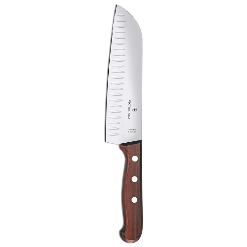 Victorinox Santoku Knife Rosewood with Fluted Edge in Gift Box | Brown