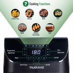 Air Fryer Oven With Preset Functions (Multiple Sizes) 4L 1200W, 6L 1500W, by Nuovva