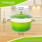 Enamelled Cast Iron Dutch Oven Casserole Pot (Multiple Colours & Sizes)