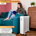 Energy Efficient Oil Heater with Remote Control - 11 Fin, 2500W