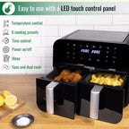 Air Fryer Oven With Preset Functions (Multiple Sizes) 4L 1200W, 6.5L 1500W,  9L 2400W, by Nuovva