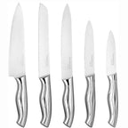 Stainless Steel Knife Set With Acrylic Block -5 Pieces, by  Nuovva